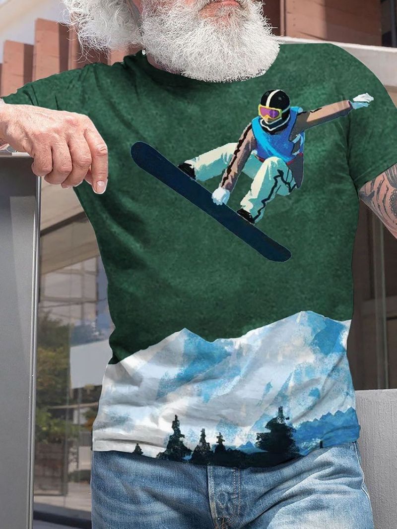 T-Shirt Z Krótkim Rękawem I Okrągłym Dekoltem W Stylu Kreskówki