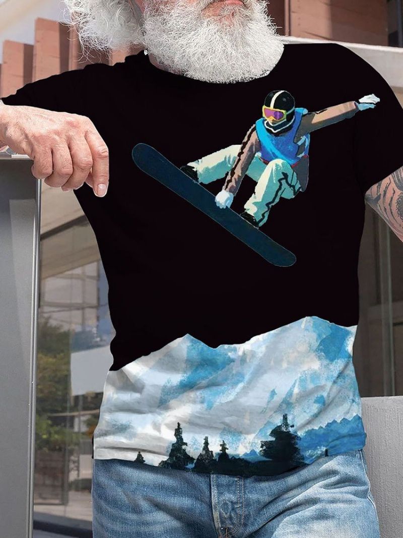 T-Shirt Z Krótkim Rękawem I Okrągłym Dekoltem W Stylu Kreskówki