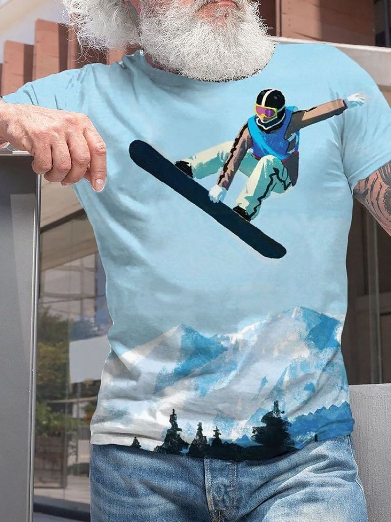 T-Shirt Z Krótkim Rękawem I Okrągłym Dekoltem W Stylu Kreskówki