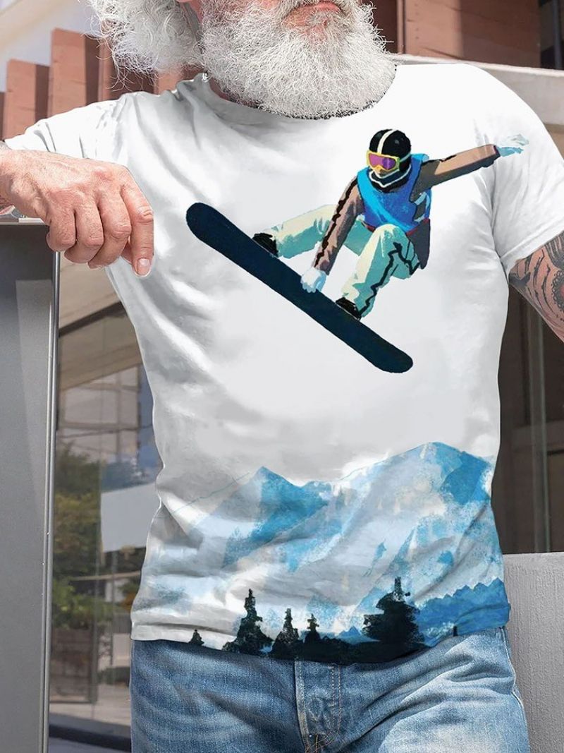 T-Shirt Z Krótkim Rękawem I Okrągłym Dekoltem W Stylu Kreskówki