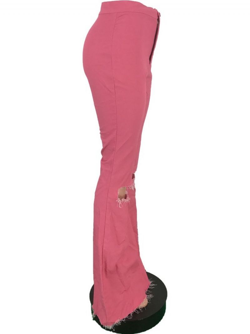 Jeansy Skinny Z Wysokim Stanem Z Gładkimi Otworami