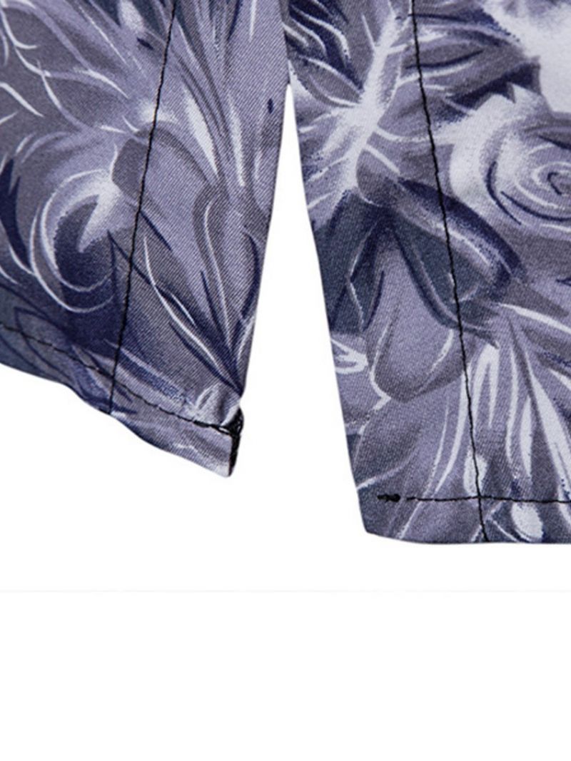 Koszula Męska Slim Fit Z Klapami I Kolorowymi Guzikami