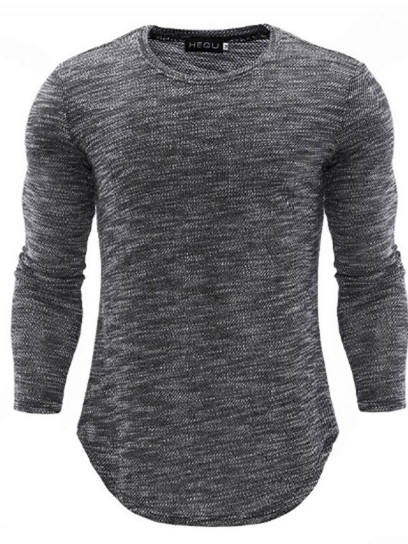 Męska Koszulka Slim Fit Z Okrągłym Dekoltem