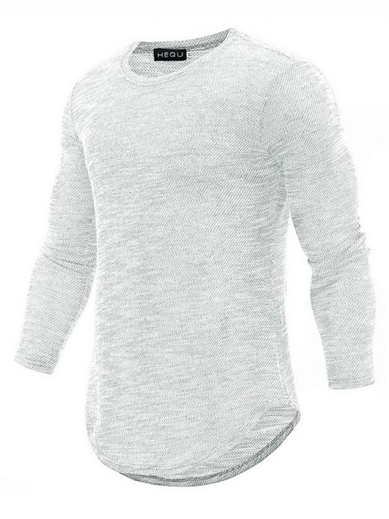 Męska Koszulka Slim Fit Z Okrągłym Dekoltem