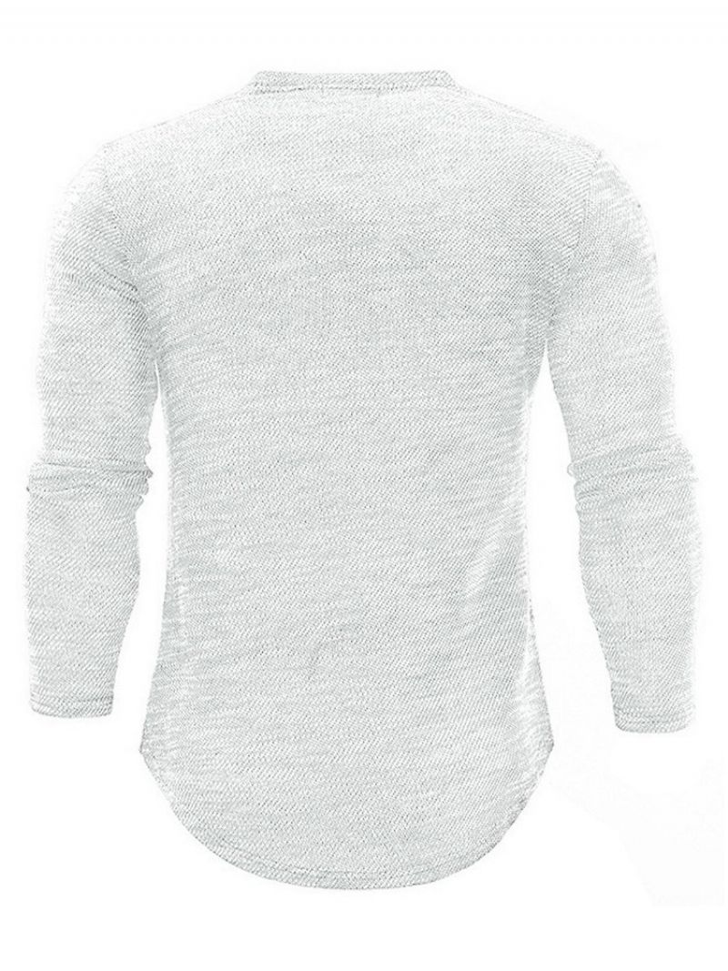 Męska Koszulka Slim Fit Z Okrągłym Dekoltem