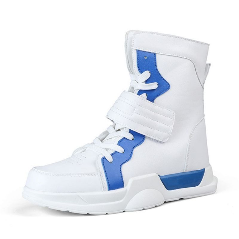 Męskie Buty Deskorolkowe Z Wysokim Wycięciem Uppe Color Block Z Okrągłym Noskiem