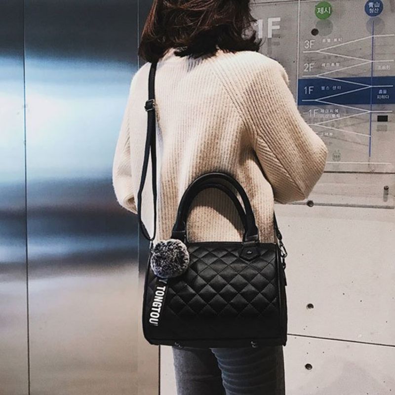 Plaid Pu Poduszki Tote Bag