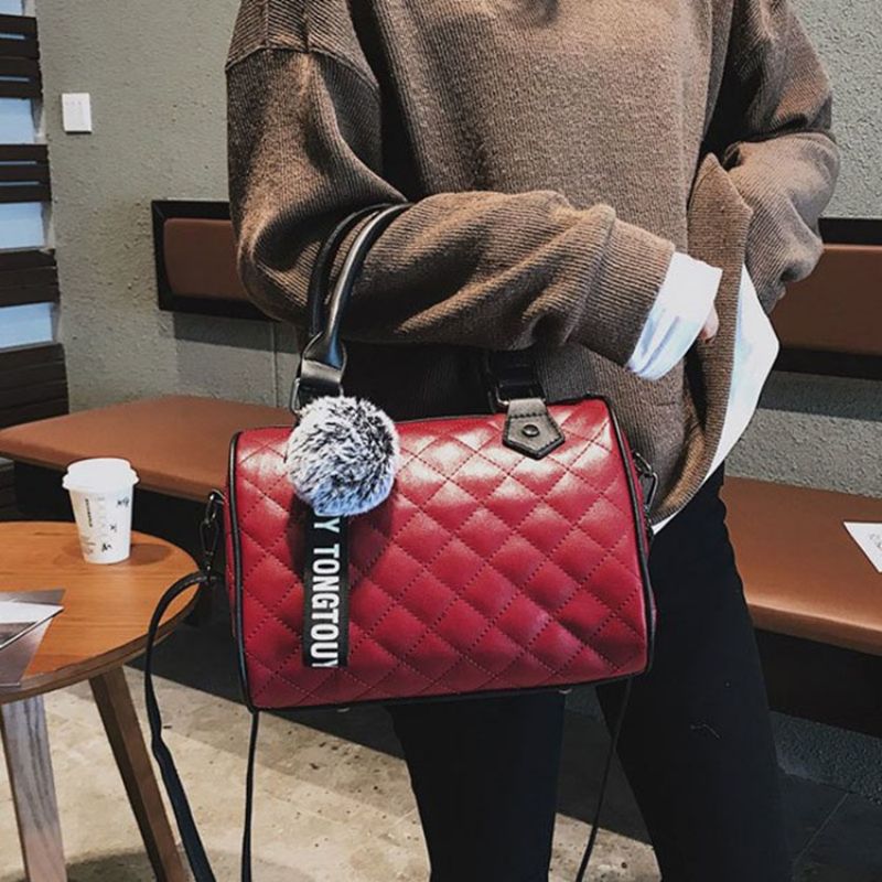 Plaid Pu Poduszki Tote Bag