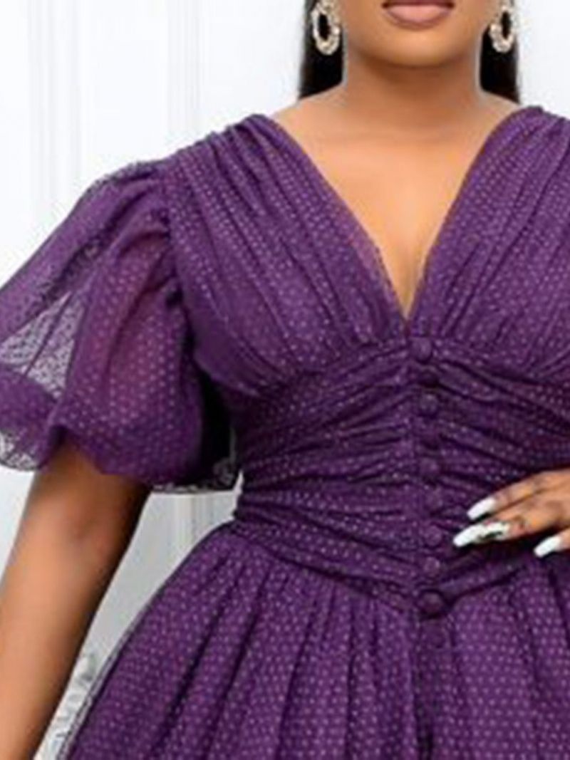 Do Kostek Dekolt W Serek Patchwork Office Lady Pullover Maxi Dress Plus Size