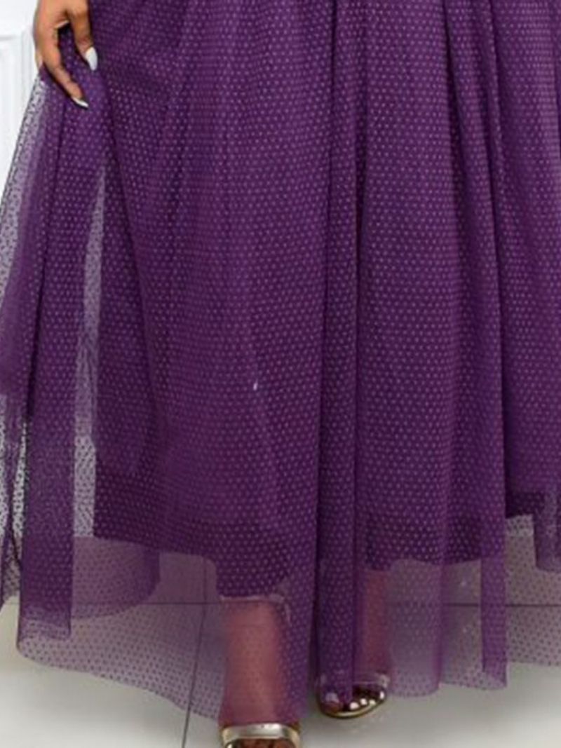 Do Kostek Dekolt W Serek Patchwork Office Lady Pullover Maxi Dress Plus Size