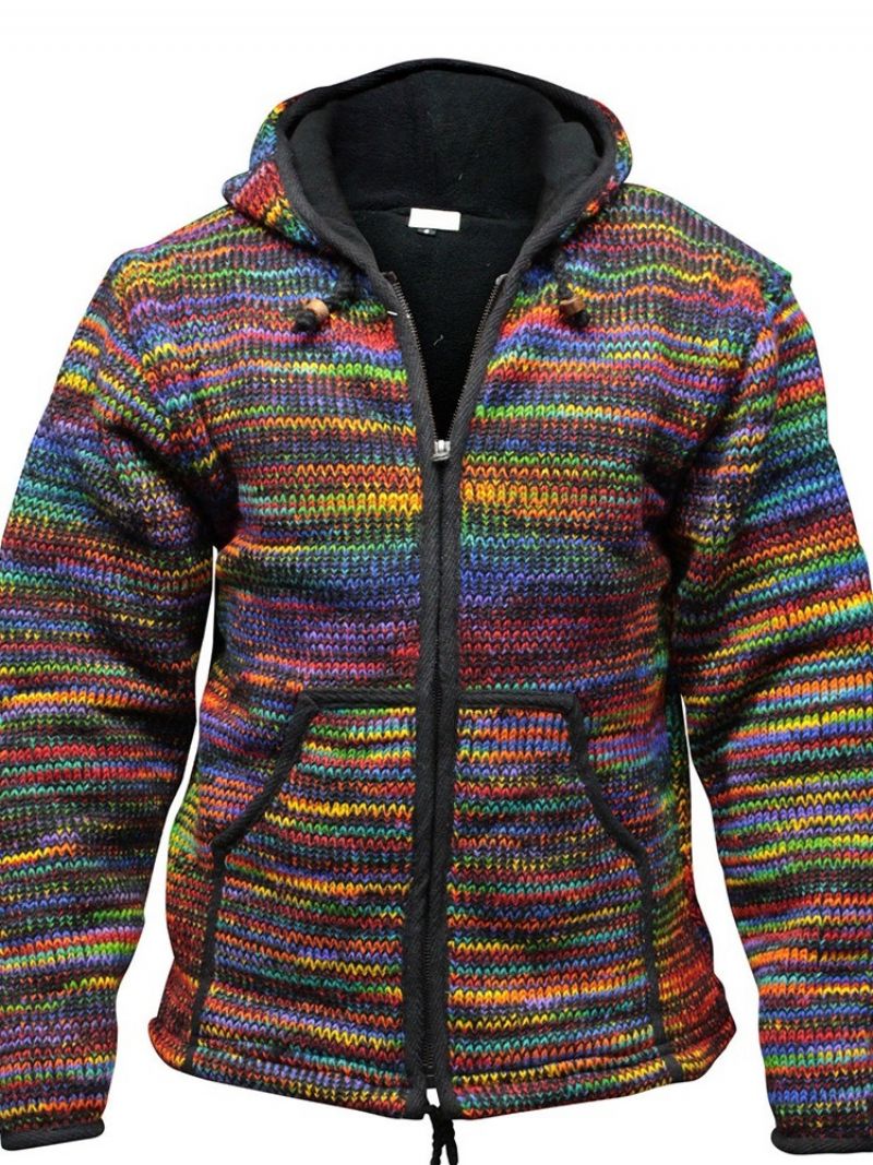 Standardowy Luźny Sweter Z Kapturem W Stylu Vintage