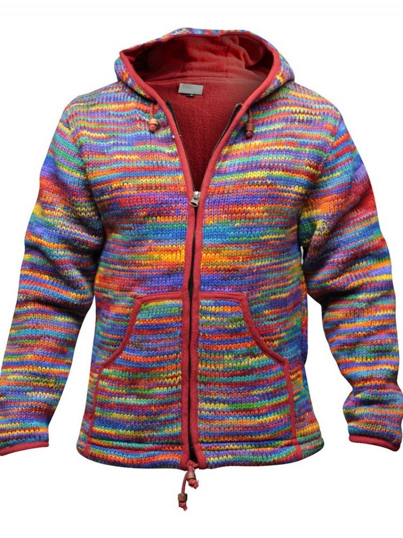 Standardowy Luźny Sweter Z Kapturem W Stylu Vintage