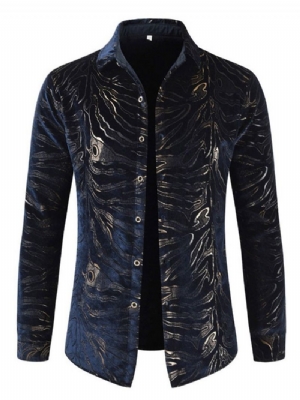 Jednorzędowa Męska Kurtka Jesienna Lapel Fleece