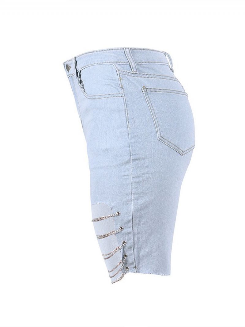 Szorty Skinny Z Asymetrycznym Łańcuchem