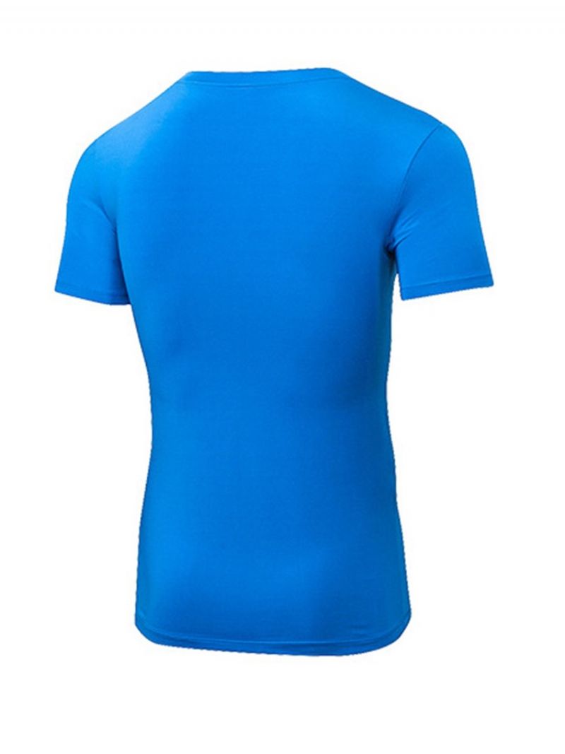 Męskie Solidne Sportowe Bluzy Z Dekoltem W Szpic Quick Dry