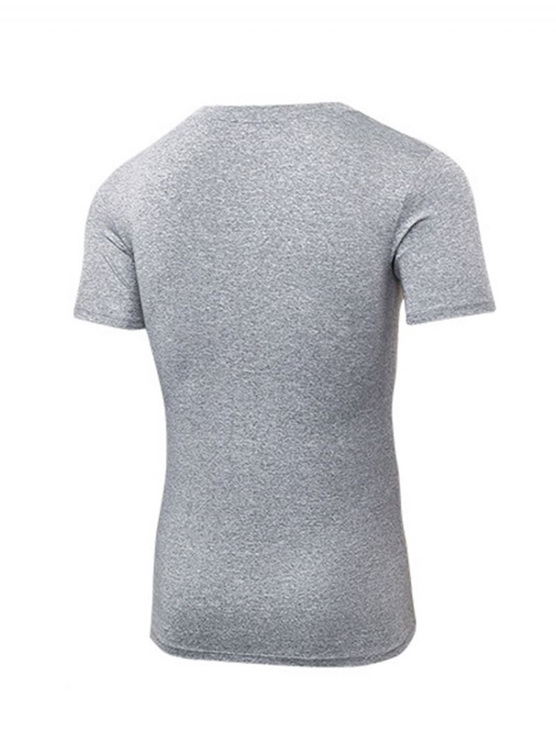 Męskie Solidne Sportowe Bluzy Z Dekoltem W Szpic Quick Dry