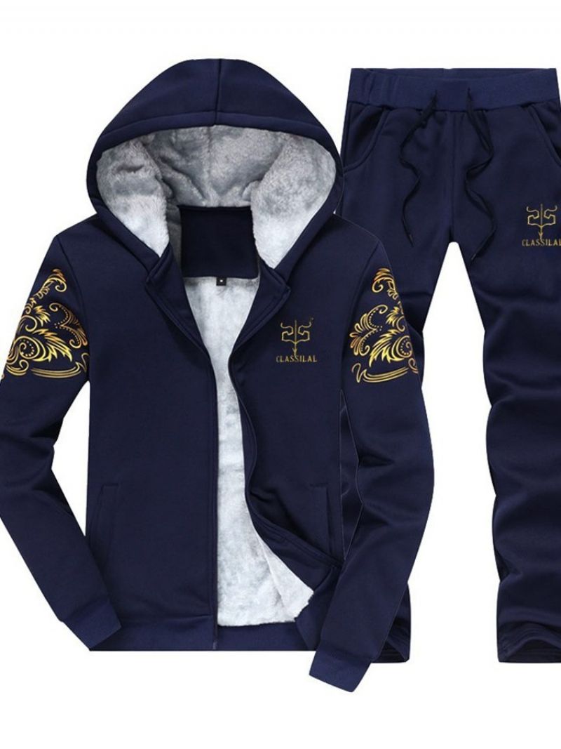 Kwiecista Bluza Z Kapturem Na Co Dzień Zimowy Strój Męski