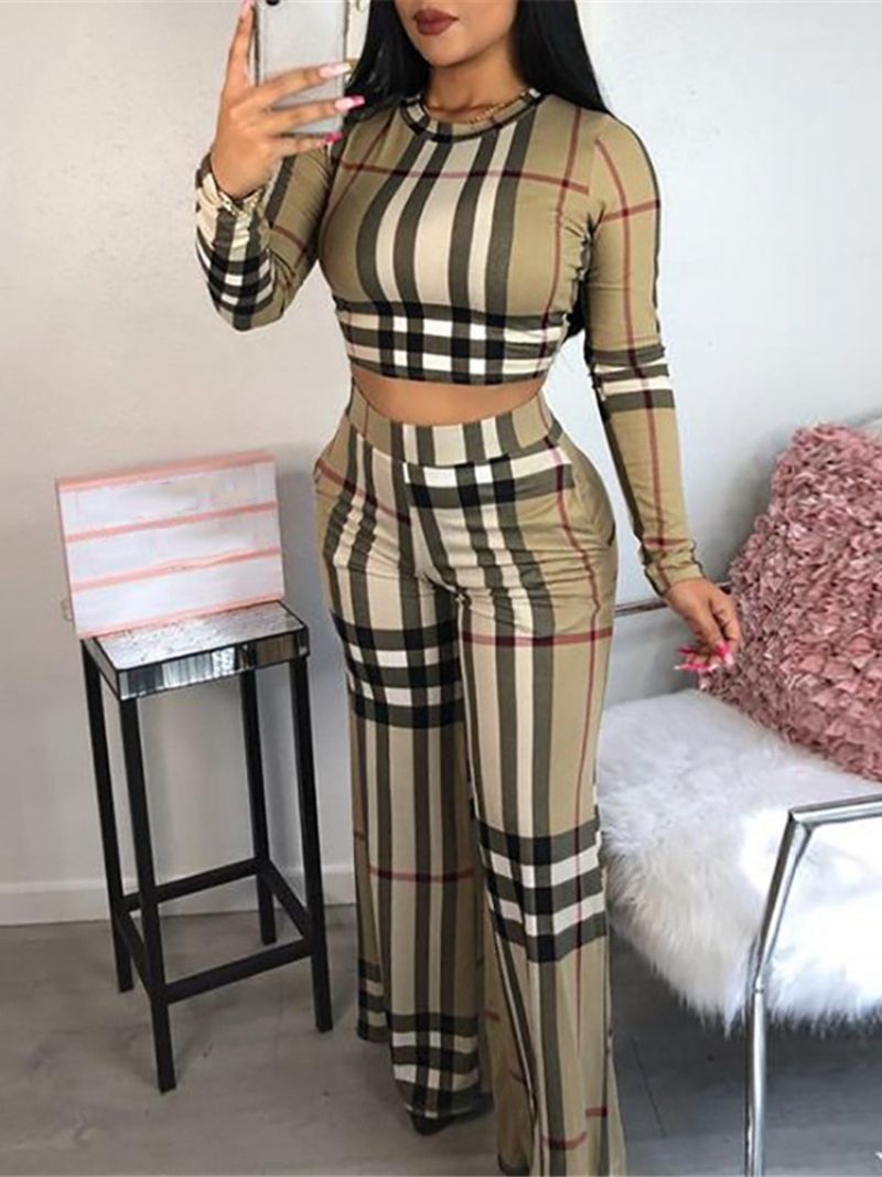 Dwuczęściowy Sweter Z Nadrukiem W Kratę Bellbottoms