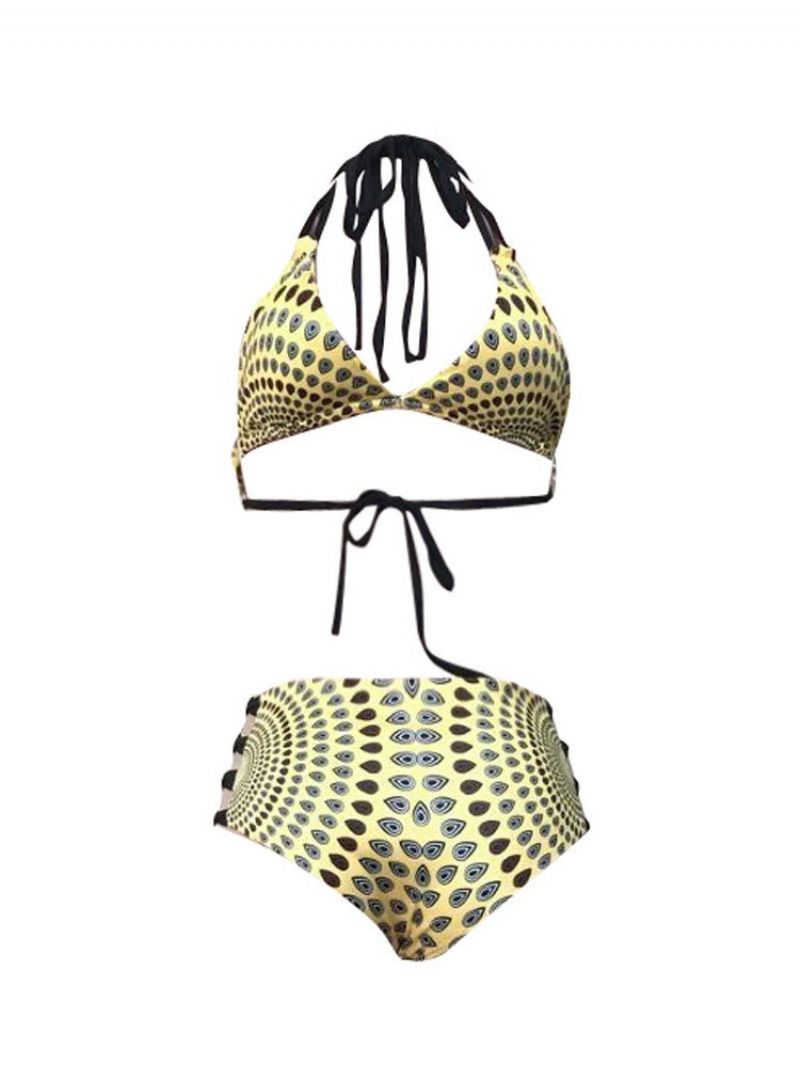 Geometryczny Zestaw Modnych Strojów Kąpielowych Tankini