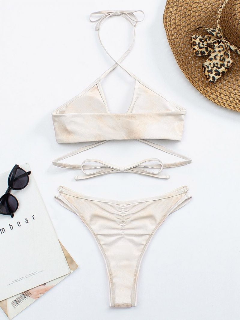 Seksowny Gładki Zestaw Bikini