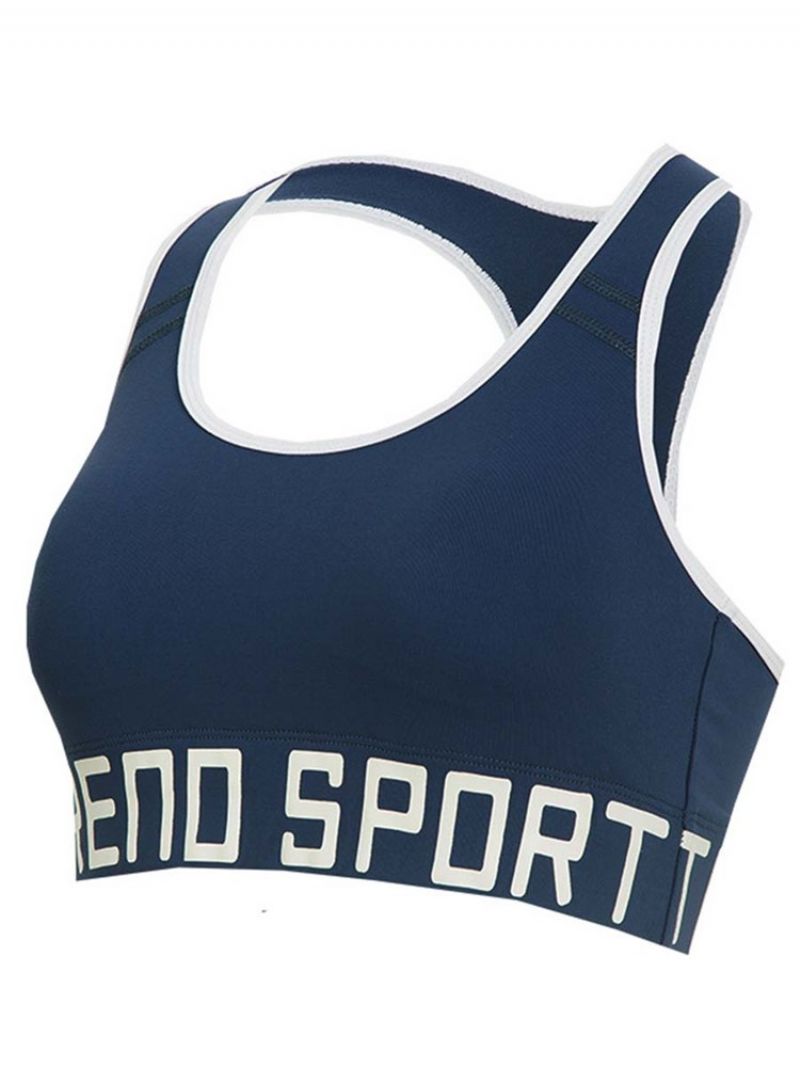 Biustonosze Sportowe Letter Push Up Full Cup Bez Fiszbin