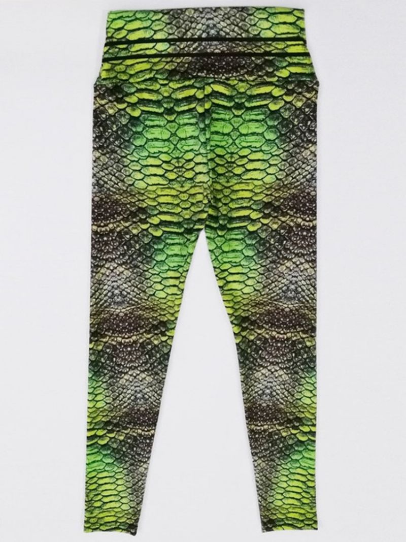 Damskie Serpentynowe Nadruki Gym Sportowe Legginsy Z Wysokim Stanem Spodnie Do Jogi Legginsy Z Wysokim Stanem Tiktok