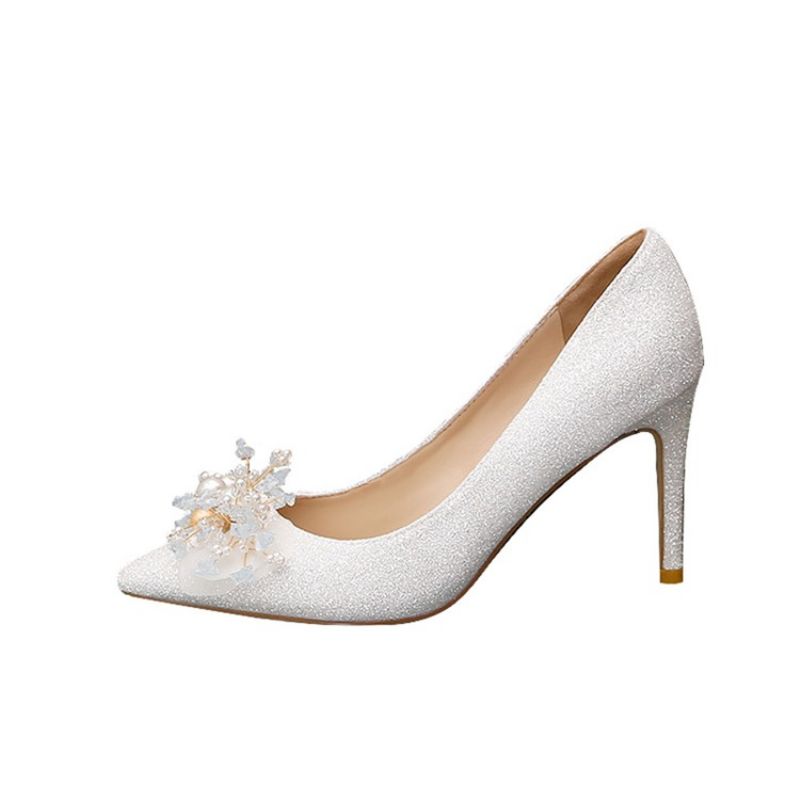 3D Wsuwane Szpilki Gładkie Cienkie Buty