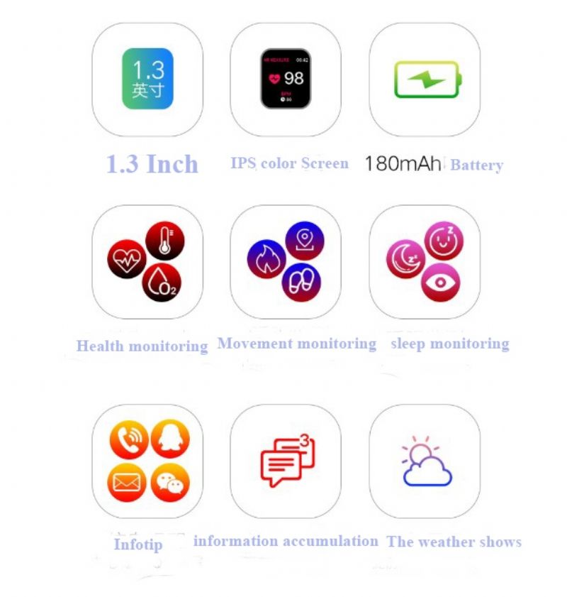 Kolorowy Smartwatch High-Tech