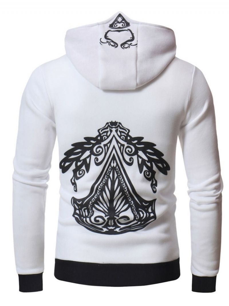 Cardigan Zipper Color Block Z Kapturem Modne Męskie Bluzy Z Kapturem