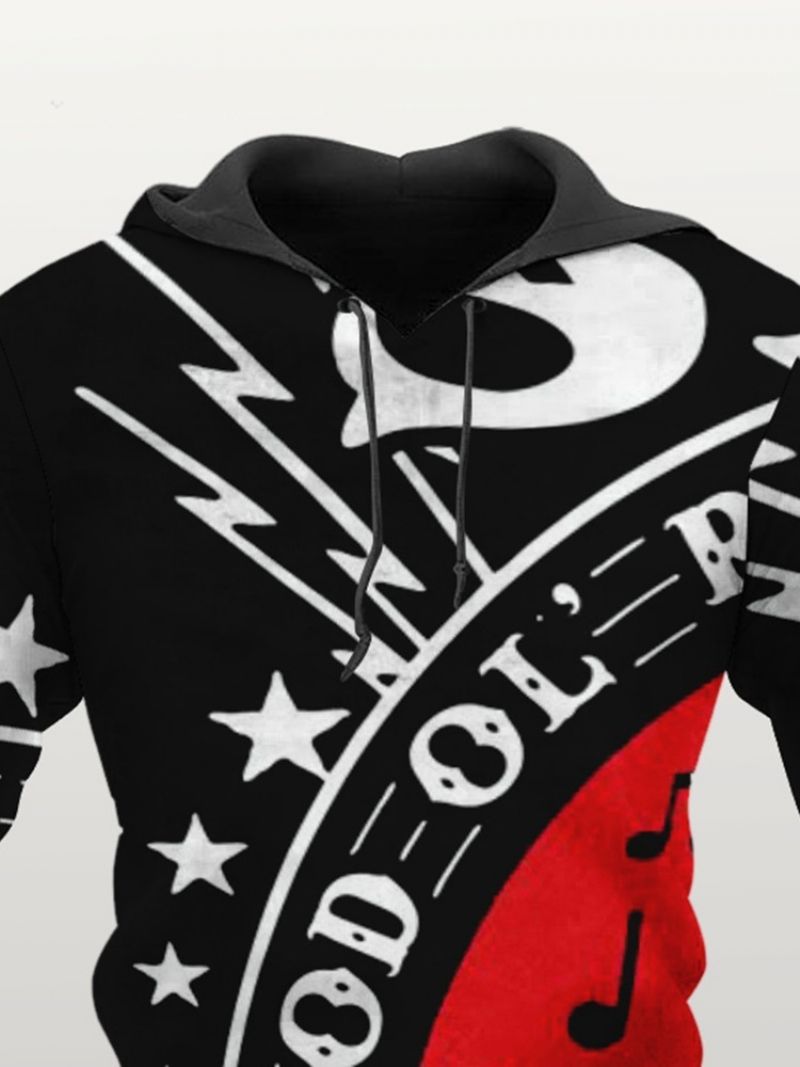 Print Letter Pullover Zimowe Wąskie Bluzy Z Kapturem
