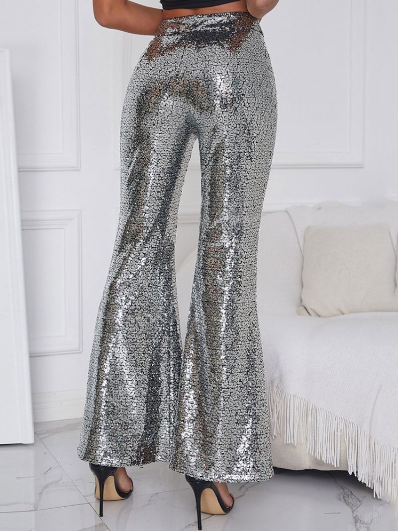 Wąskie Spodnie Z Rozcięciem W Połowie Talii Bellbottoms Casual