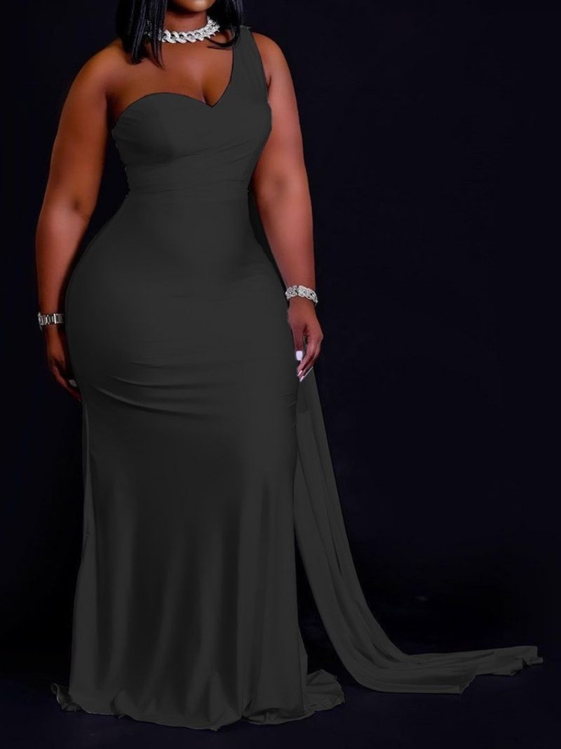 Modna Sukienka Bodycon Z Skośnym Kołnierzem Bez Rękawów
