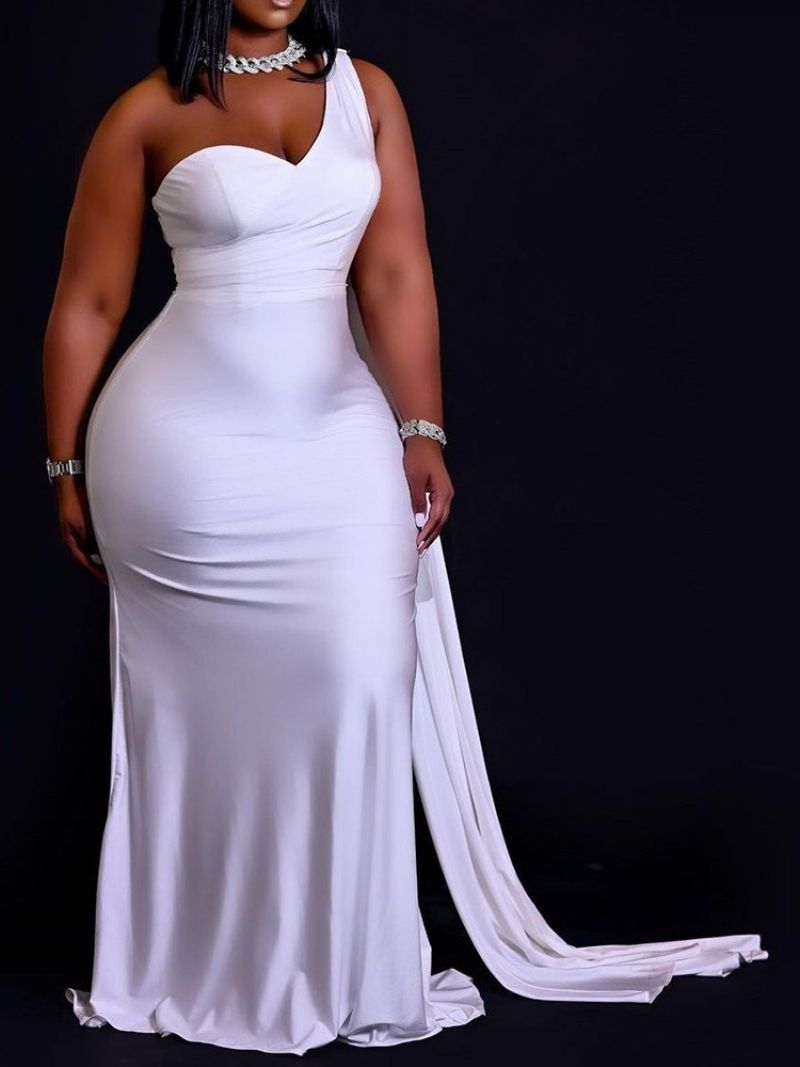 Modna Sukienka Bodycon Z Skośnym Kołnierzem Bez Rękawów