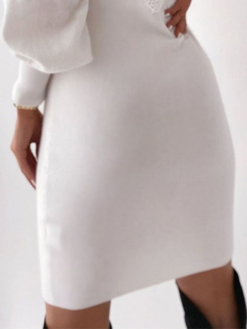 Sukienka Bodycon Z Odkrytymi Plecami I Rękawami W Kształcie Litery V
