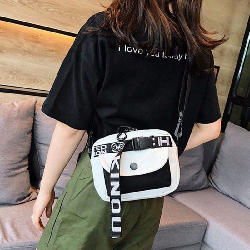 Kwadratowe Torby Crossbody Zdobione Paskiem