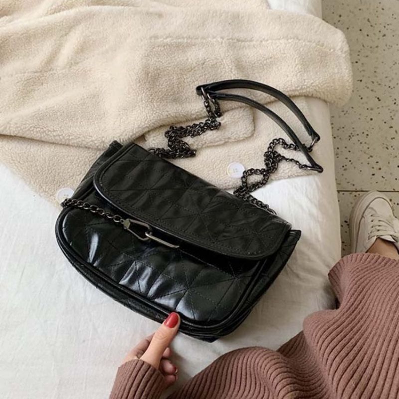 Pu Plaid Nici Prostokątne Torby Crossbody